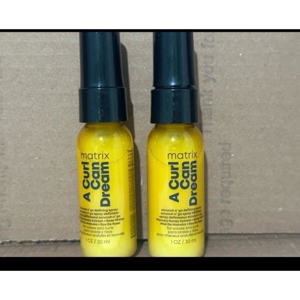 Matrix A Curl Can Dream Scrunch N Go Defining Spray Travel hair care curly curls